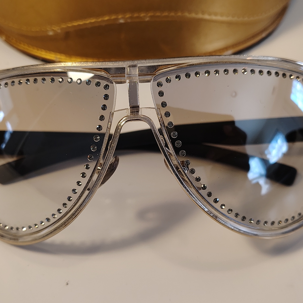 Vintage GUCCI Crystal-Trim Aviator Sunglasses - Picture 5 of 5